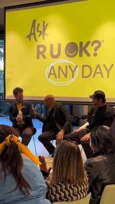 Today is R U OK?Day 💛

As a proud Principal Partner of R U OK?, we held our annual R U OK?Day head office event.

We brought our team together for a panel discussion with @ruokanyday Ambassadors Tom Derickx and Luke Carroll, whose stories were a powerful reminder of the importance of connection, checking in and making time for the conversations that matter.

We also took the opportunity to raise funds through a prize raffle that our team supported wholeheartedly.

You can support the cause by purchasing our R U OK? tee or socks, in-store or online, with all proceeds supporting R U OK? community programs.

#ruokanyday #connorclothing #ruokday
