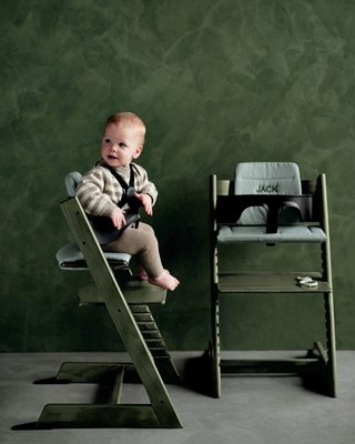 Stokke ® Tripp Trapp ® Olive Green Wood Baby High Chair - image 7 of 9