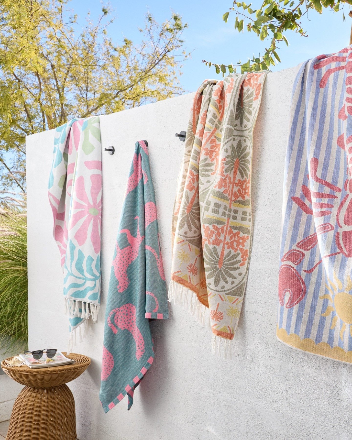 Meryl Multicolor Abstract Floral Sand Resistant Beach Towel