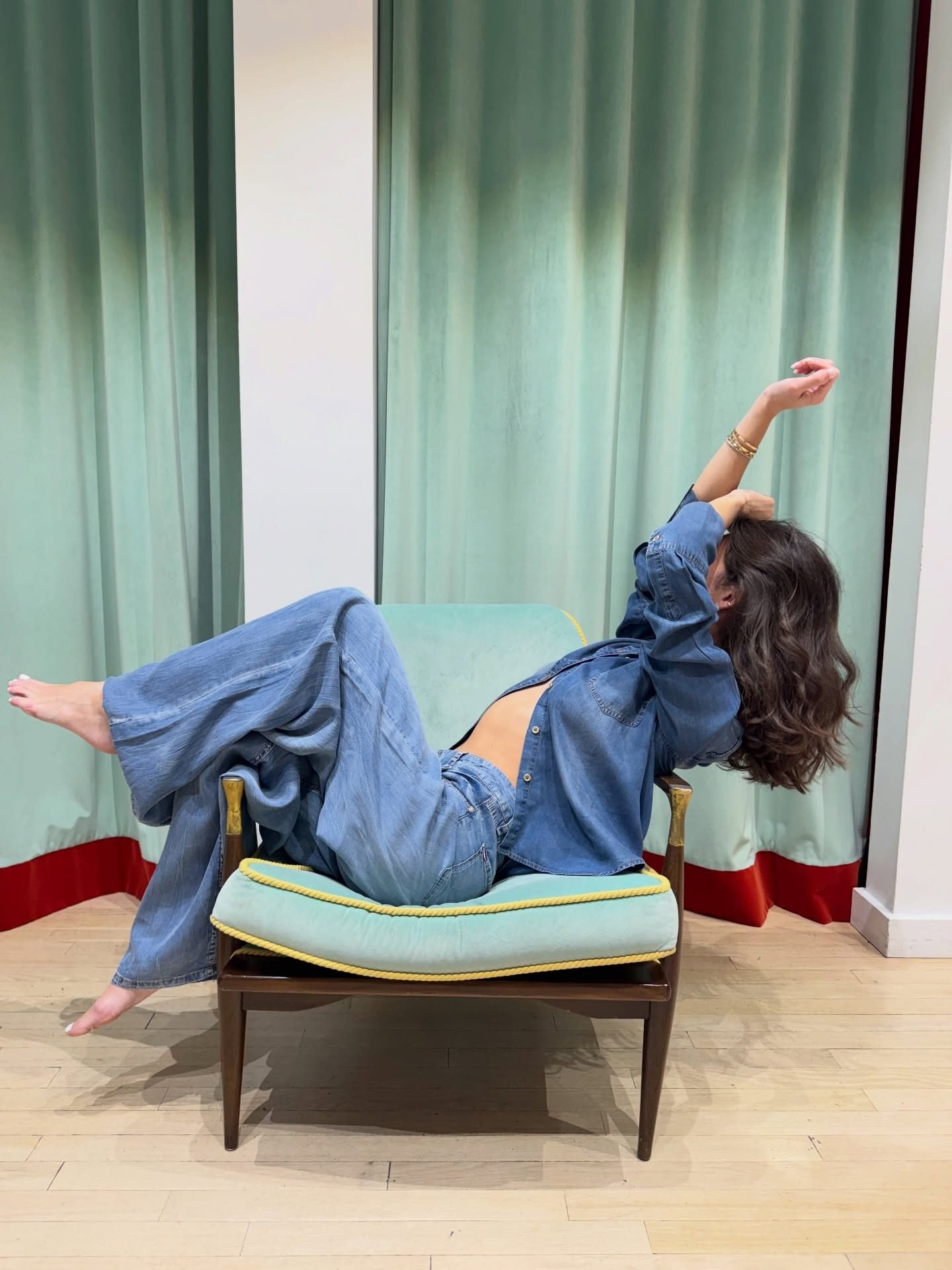 SIDNEY JEAN in FLORENCE VINTAGE BLUE | ALICE + OLIVIA