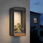 Grand patio Outdoor LED Solar Wall Sconce with Shelf Planter