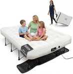 Ivation EZ®-Bed (Queen) Inflatable Air Mattress with Frame & Built-in Pump