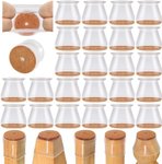 VIUME 24 Pcs Chair Leg Floor Protectors for Hardwood Floors