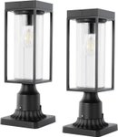 LUTEC 2 Pack Solar Post Lights