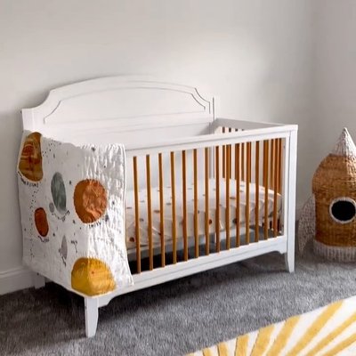 Stay Cool Outer Orbit Organic Cotton Baby Crib Fitted Sheet