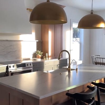 Rodan Hammered Brass Metal Dome Pendant Light 24" + Reviews | Crate ...